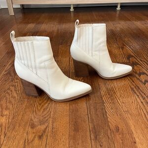Marc Fisher White Pointed Toe Boots